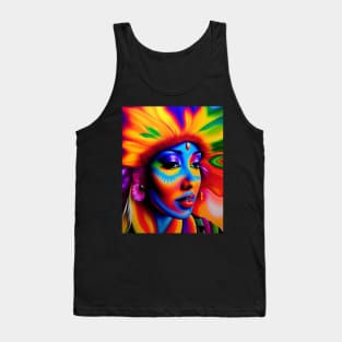 Freaking Cool Trippy Art Psychedelic Design Shrooms Visuals Visionary Tank Top